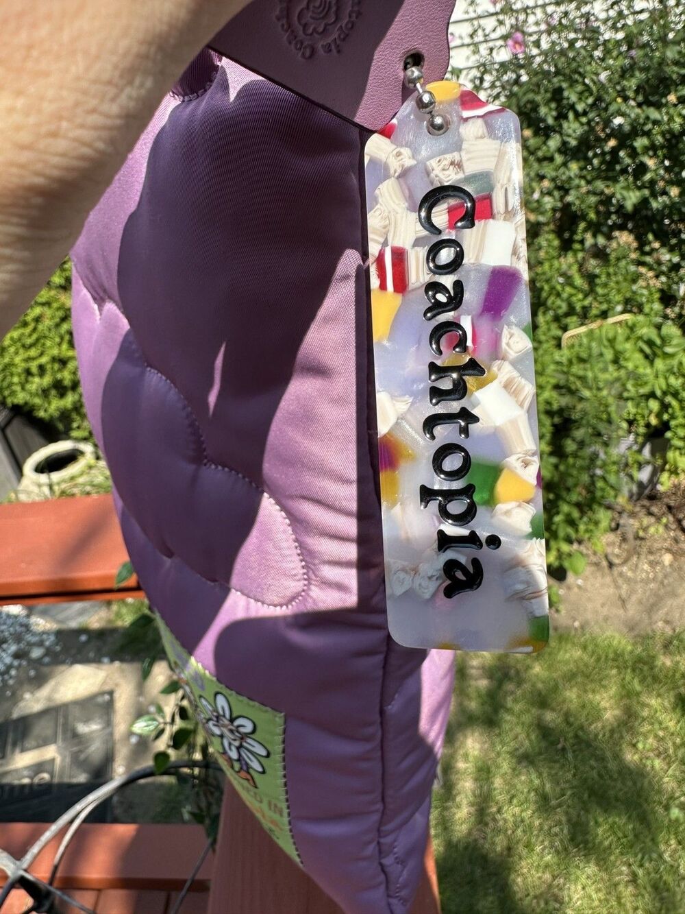 Coach Coachtopia Loop Flat Tote with Cloud Quilting Purple Violet Orchid C0668 - Picture 3 of 8